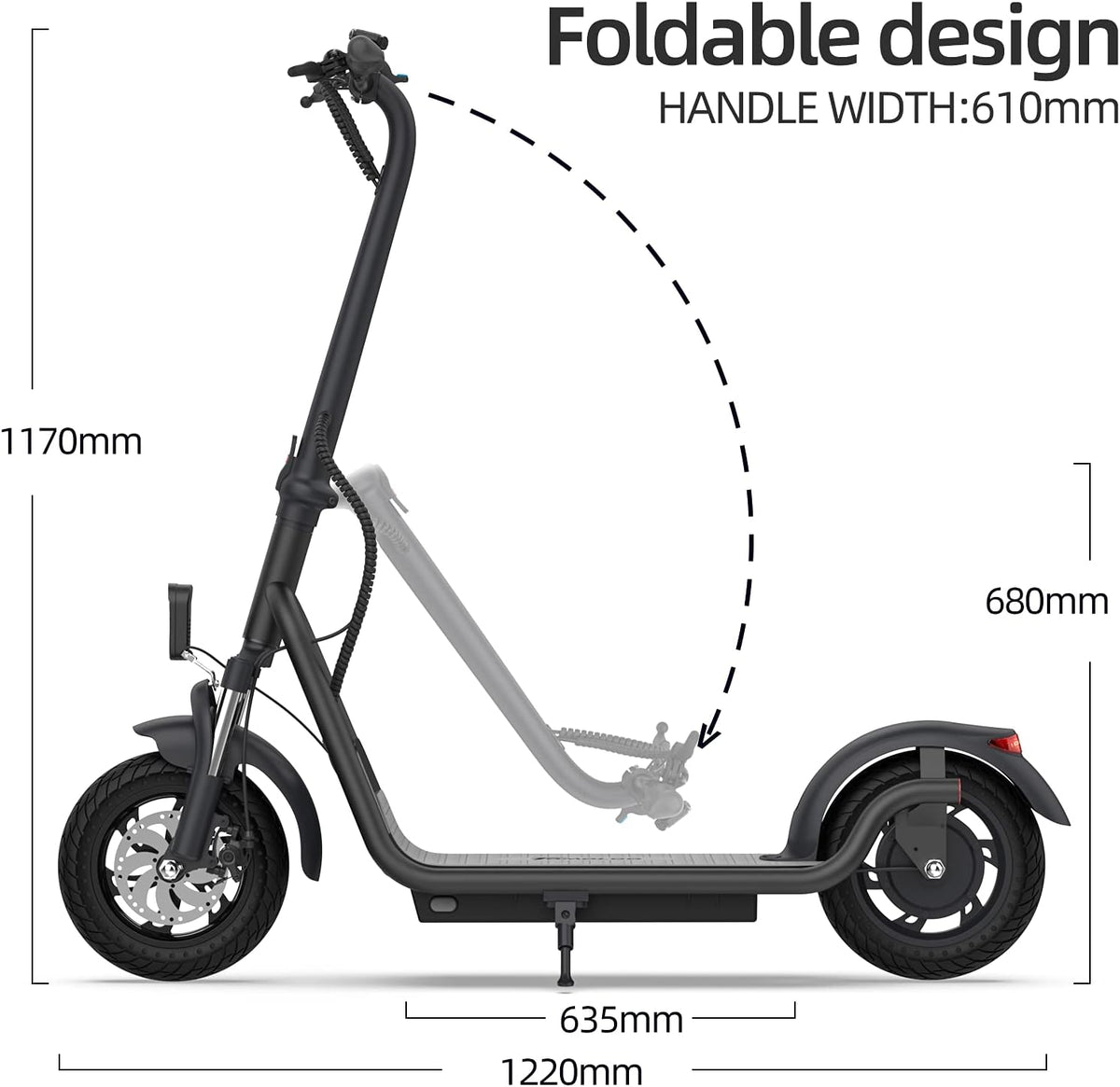 12-inch Pneumatic Tire Foldable All-Terrain Electric Scooter I4985