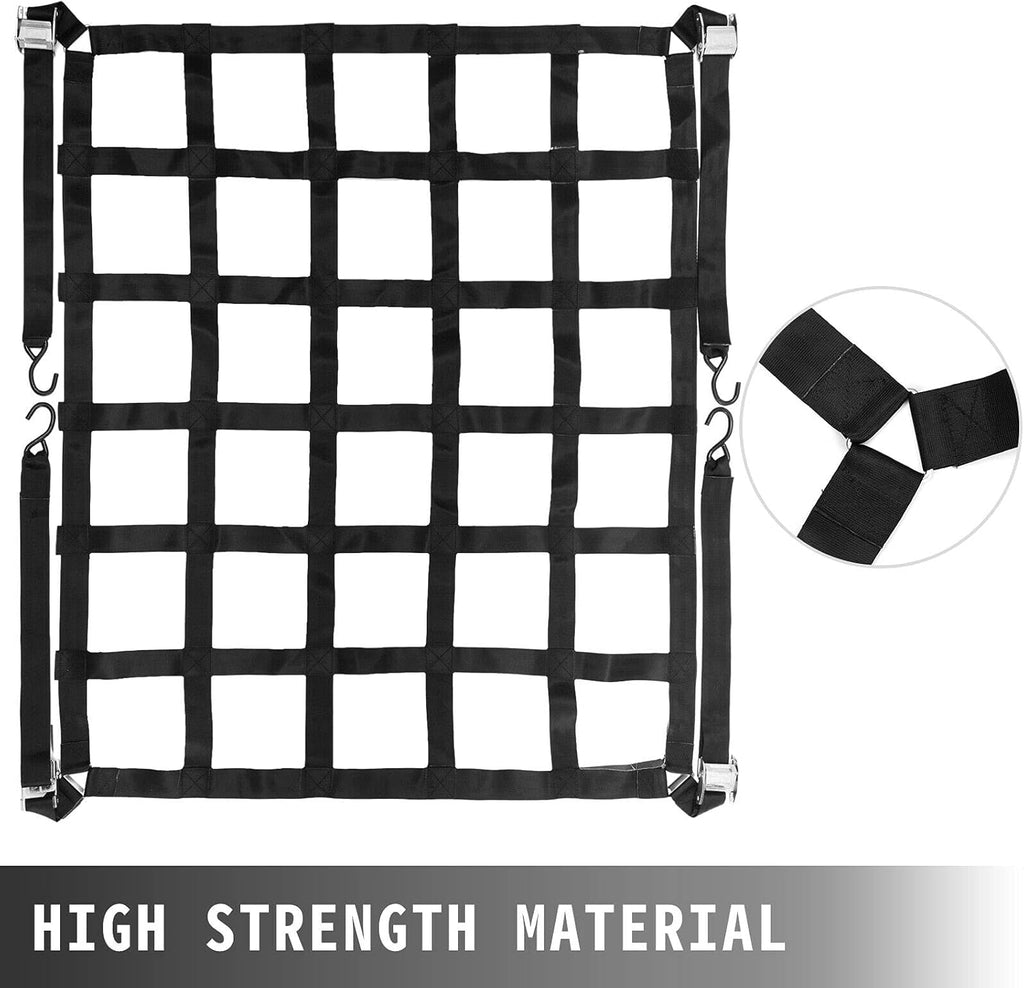 6.8'x 4.1' Heavy Duty Truck Bed Cargo Net with S-Hooks, 1100LBS, Pack of 2 Q13915
