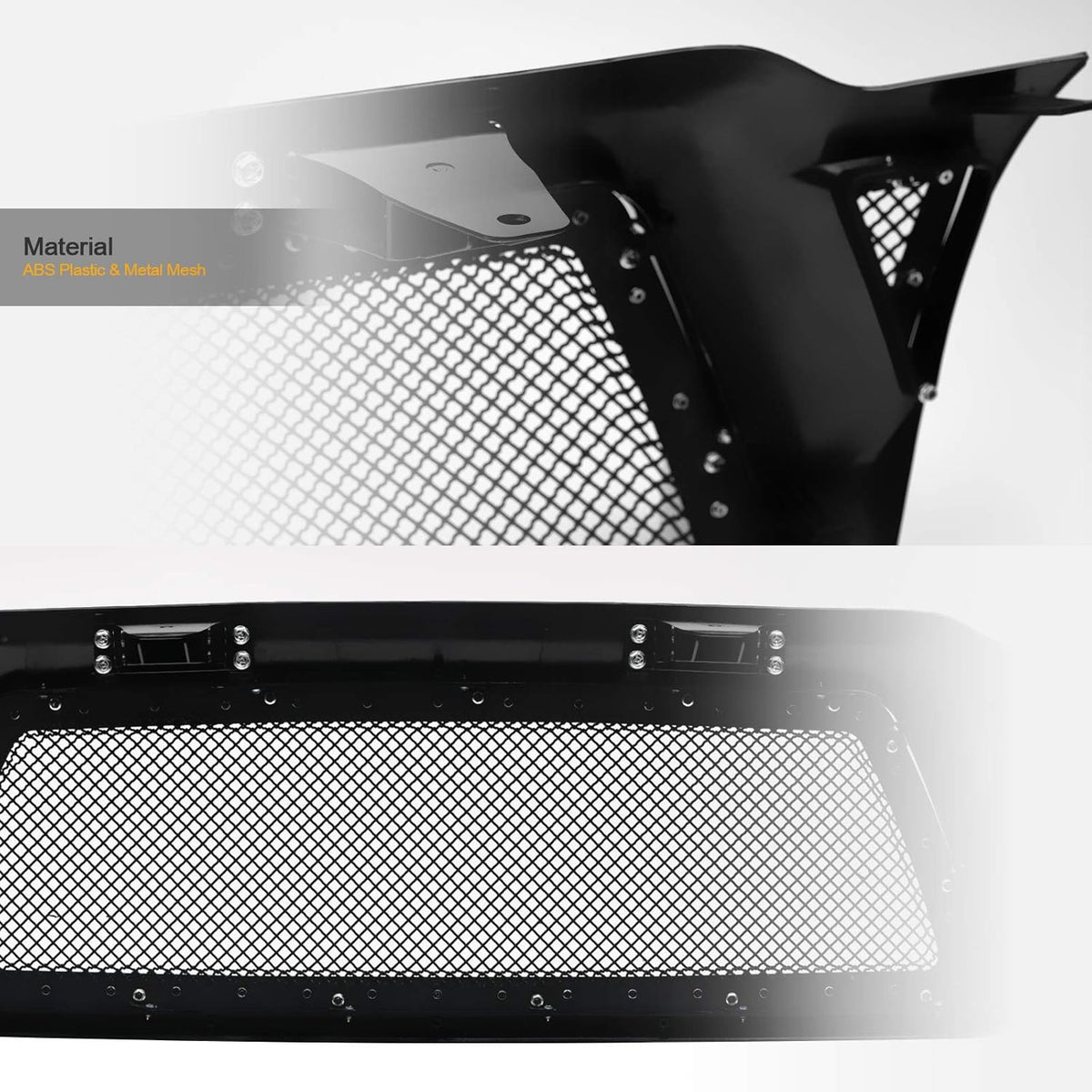 Matte Black Steel Mesh Hood Bumper Grille G4315