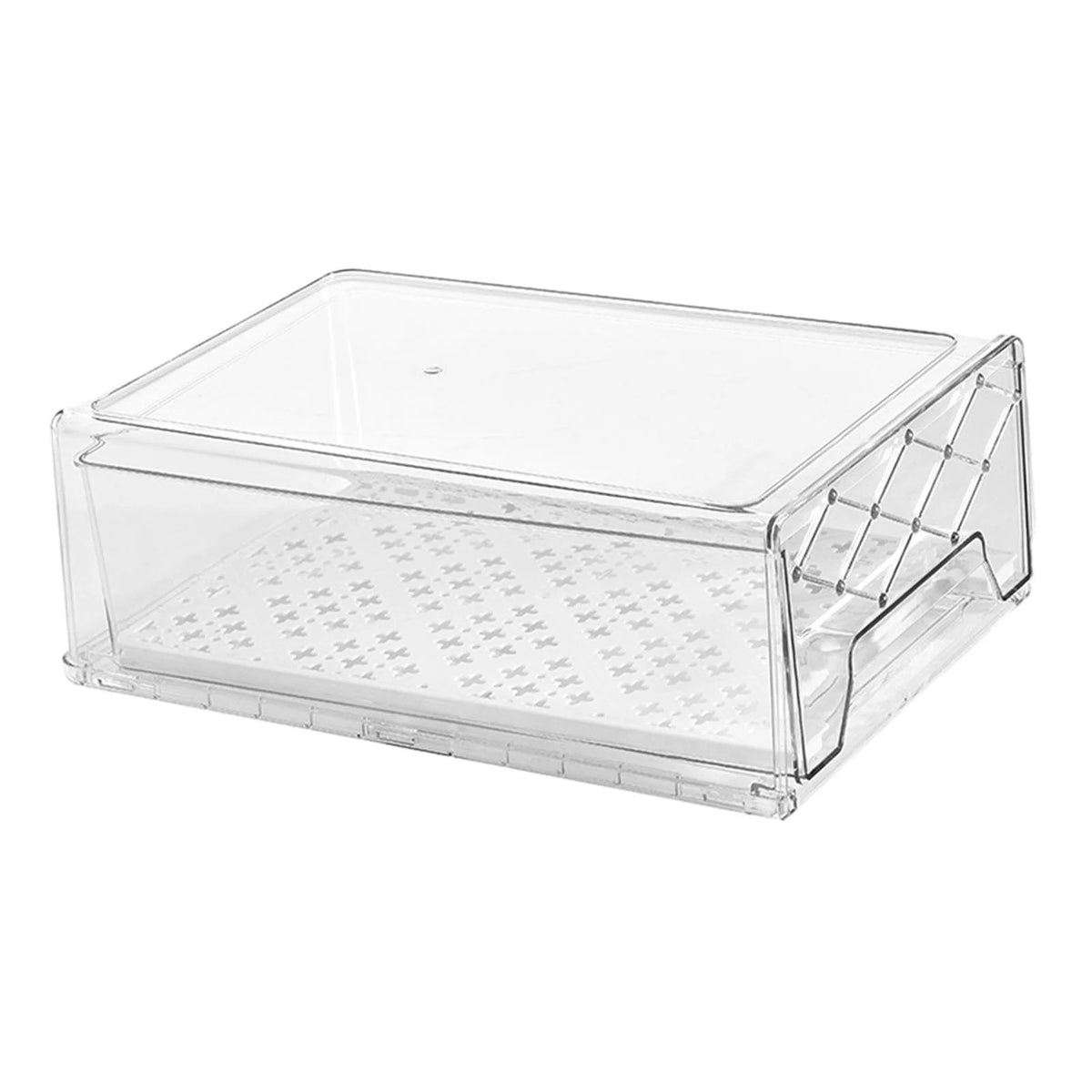 Clear Refrigerator Organizer with Removable Drain Tray B96743