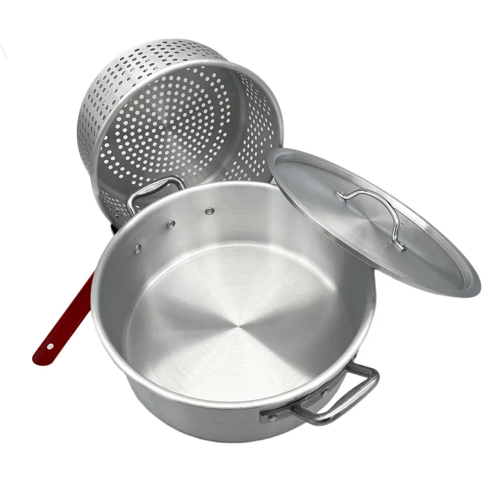 18 Qt. Aluminum Fish Fryer with Double Basket E6383