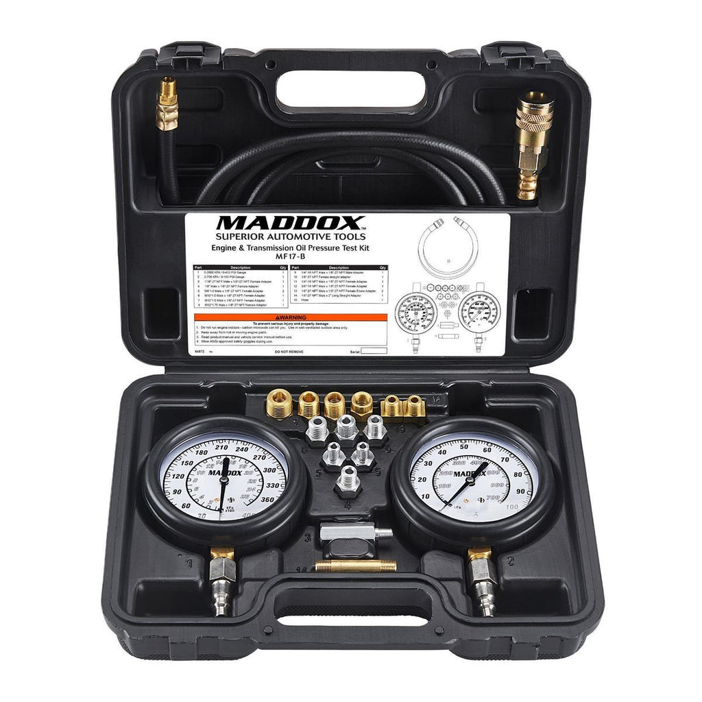 Engine and Transmission Oil Pressure Test Kit K174