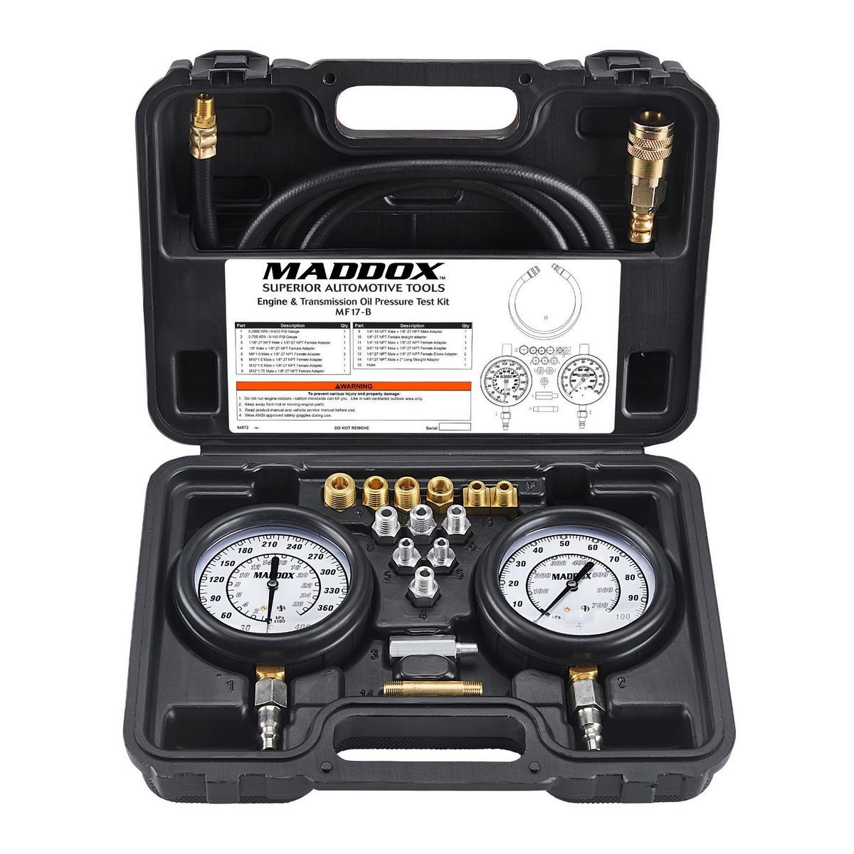 Engine and Transmission Oil Pressure Test Kit K174