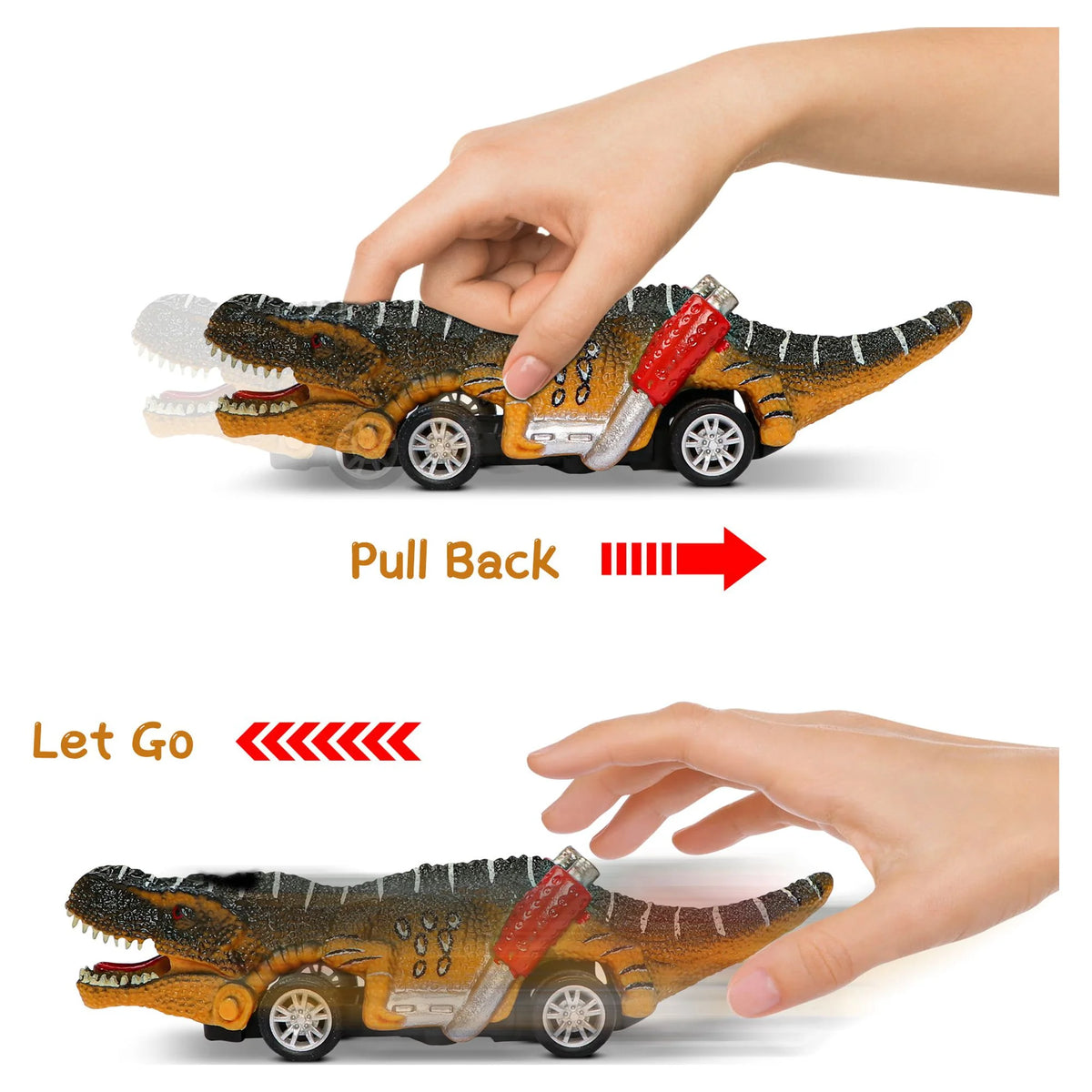 6 Pack Pull Back Dinosaur Cars S933053
