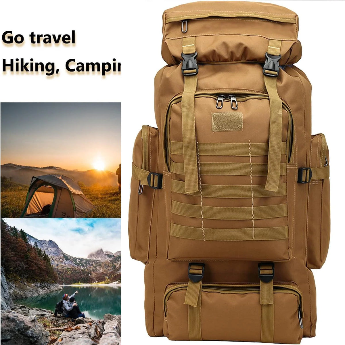80L Waterproof Hiking Backpack H357