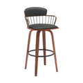 Black Faux Leather Barstool Chair L196