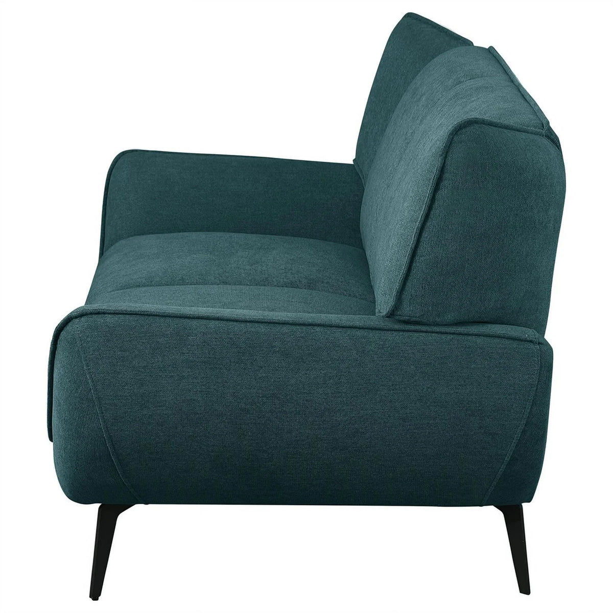Teal Fabric Upholstered Wing Back Loveseat Z7846