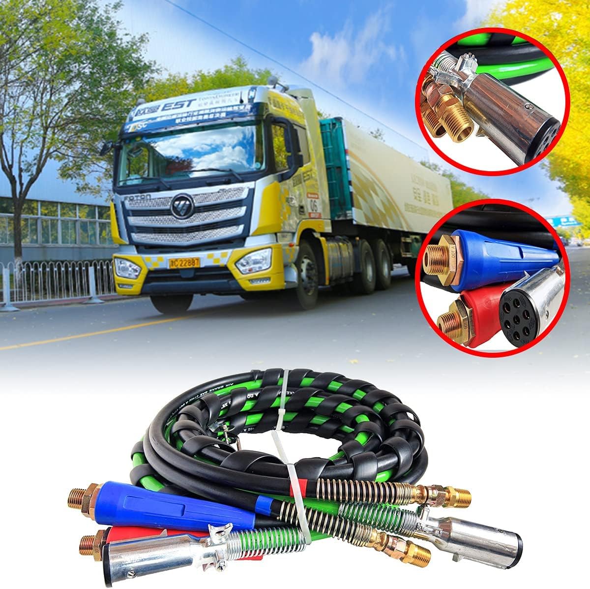 12 ft 3-in-1 Semi Trailer Air Hose Assembly D862