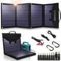 Solar Panel 120W, 12-18V Portable Foldable Solar Panel Kit with 2 USB Ports & 1 DV Port L7050