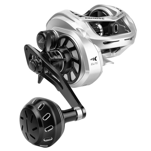 Low Profile Baitcasting Fishing Reel, Graphite Frame, 35 lbs. Drag N182