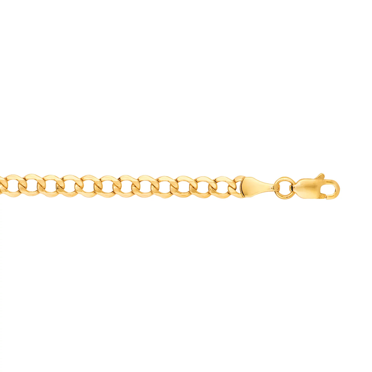 14K Yellow Gold 18in 4.4mm Curb Chain H2785
