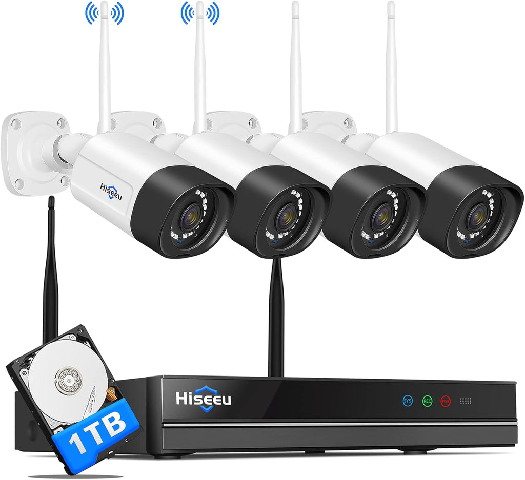 2K WiFi Security Camera System with 1TB Hard Drive Y7655