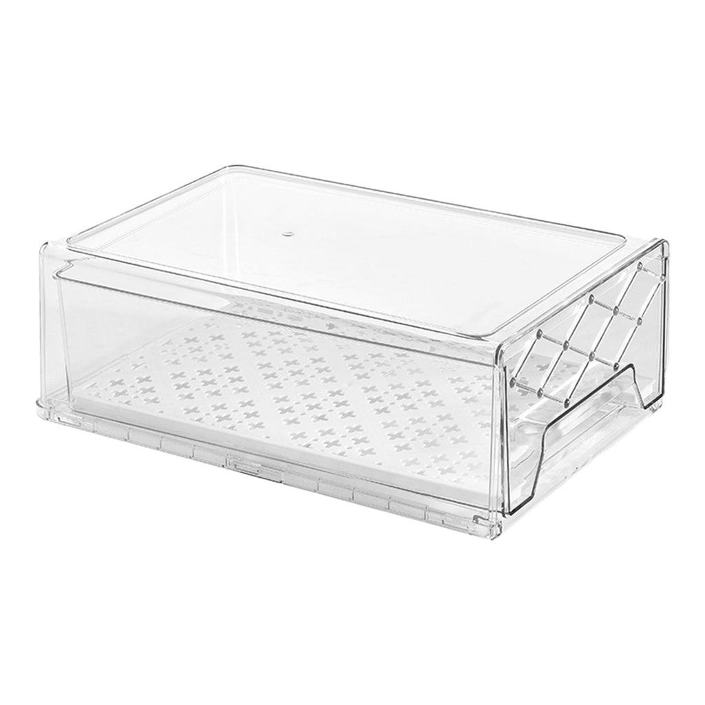 Clear Refrigerator Organizer with Removable Drain Tray B96743