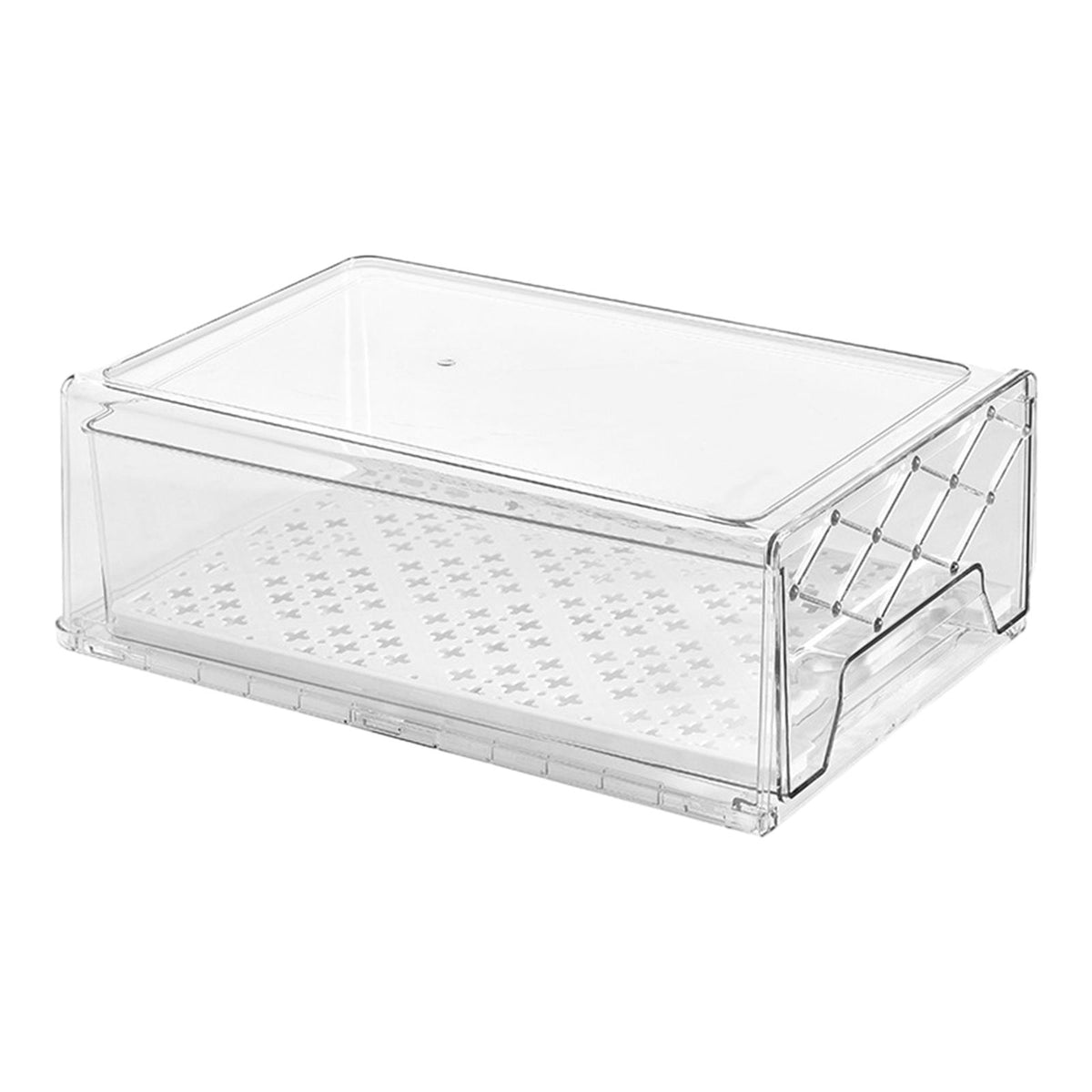 Clear Refrigerator Organizer with Removable Drain Tray B96743