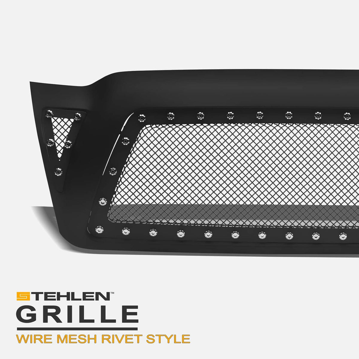 Matte Black Steel Mesh Hood Bumper Grille G4315