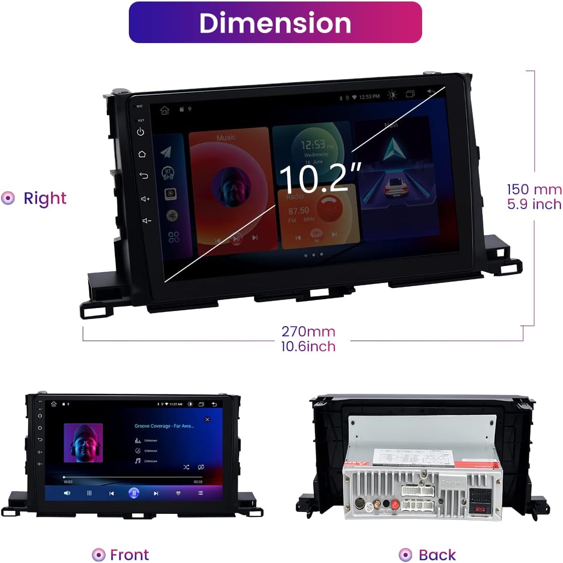 Car Stereo Bluetooth Radio with Touch Screen G538