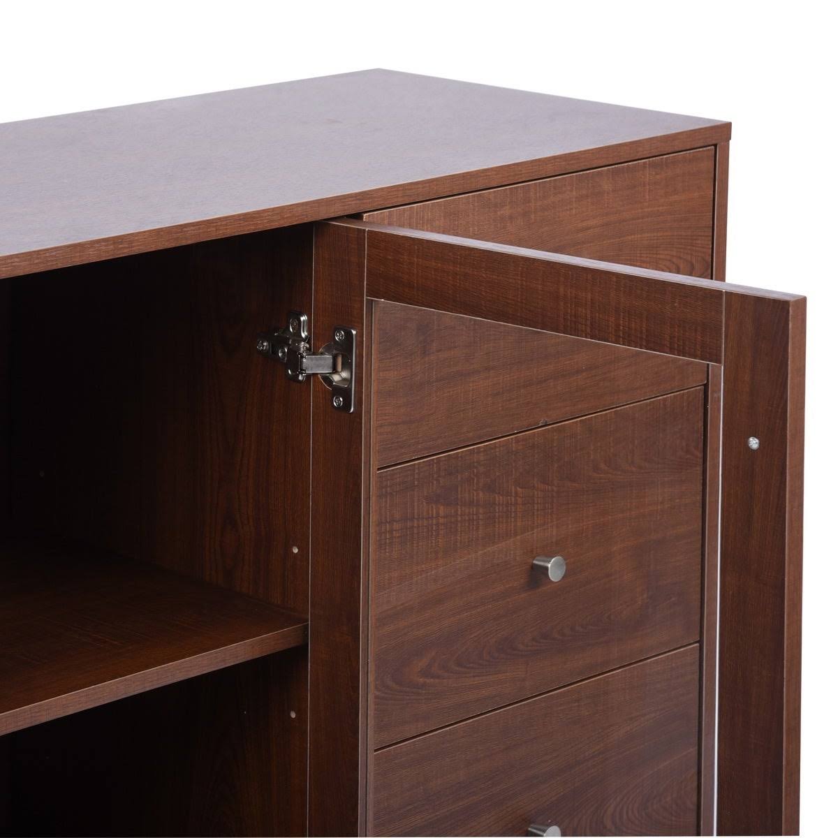 Brown Solid Accent Cabinet with Storage Q75172