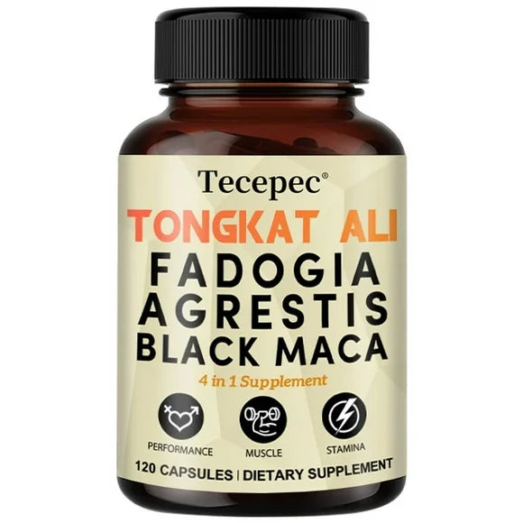 120 Capsules Tongkat Ali Fadogia Agrestis Black Maca Supplement Y833932