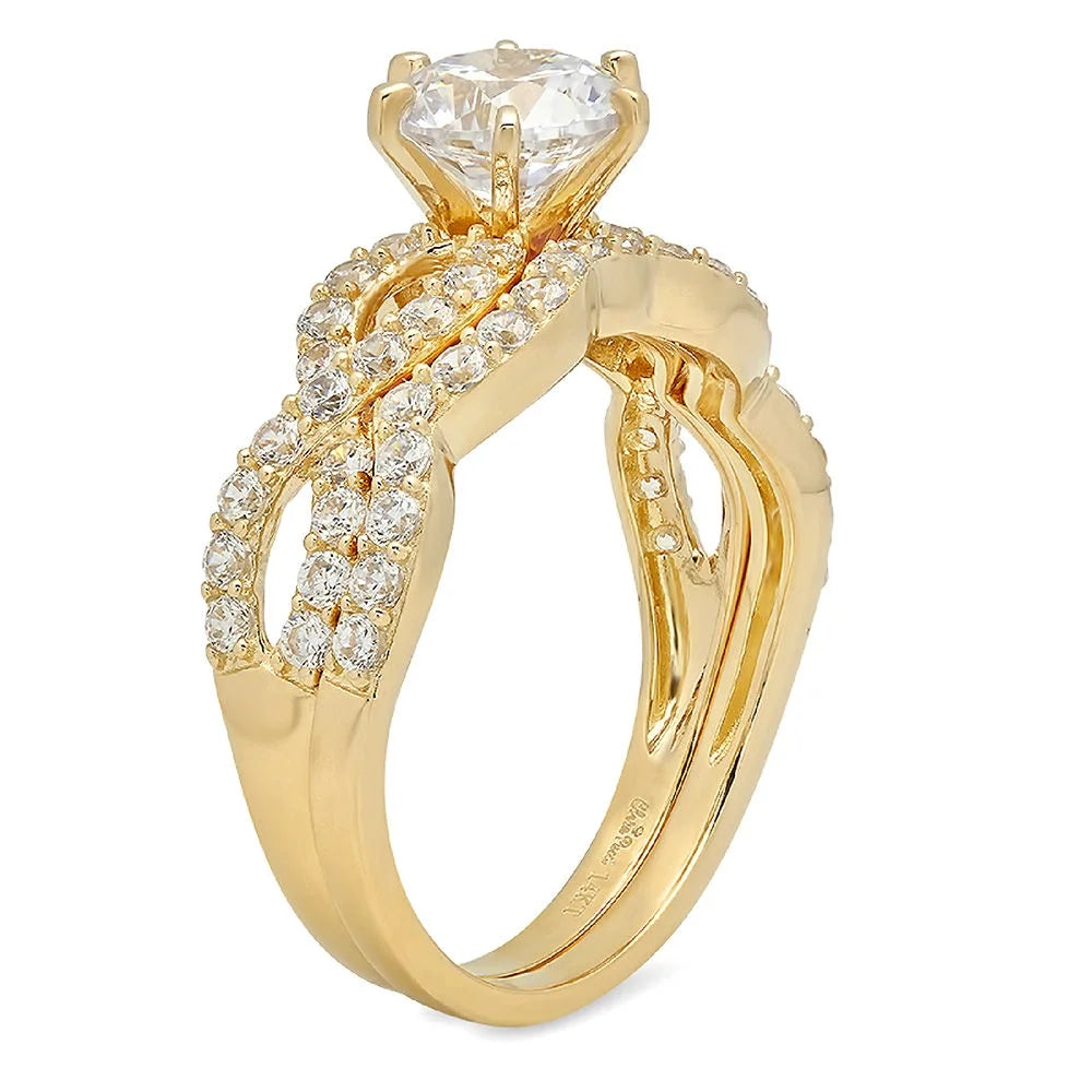 1.52 ct Natural Diamond 18K Yellow Gold Engagement Ring A698216