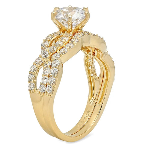1.52 ct Natural Diamond 18K Yellow Gold Engagement Ring A698216