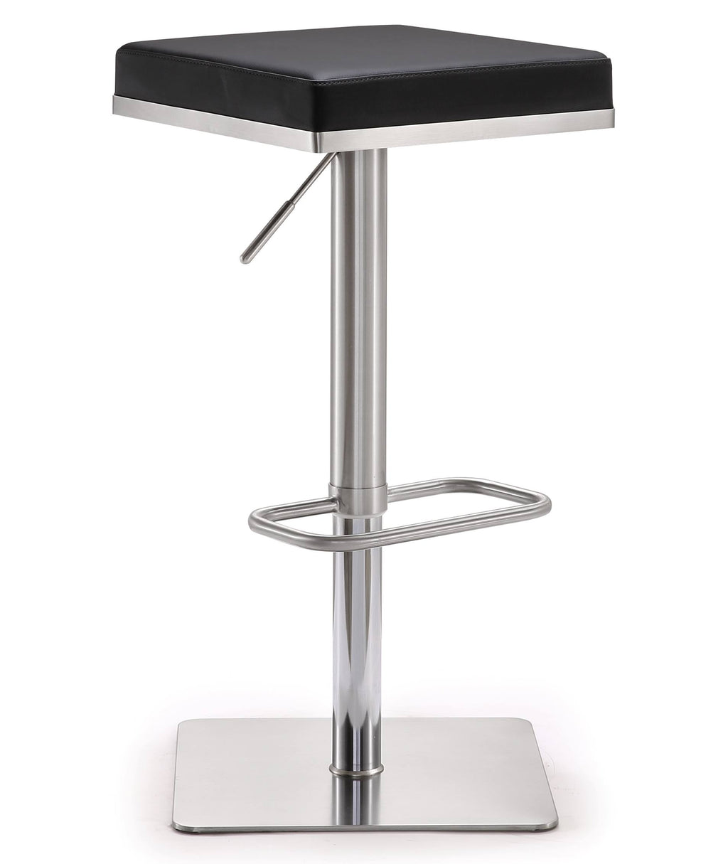 Black Stainless Steel Adjustable Barstool F374
