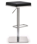 Black Stainless Steel Adjustable Barstool F374