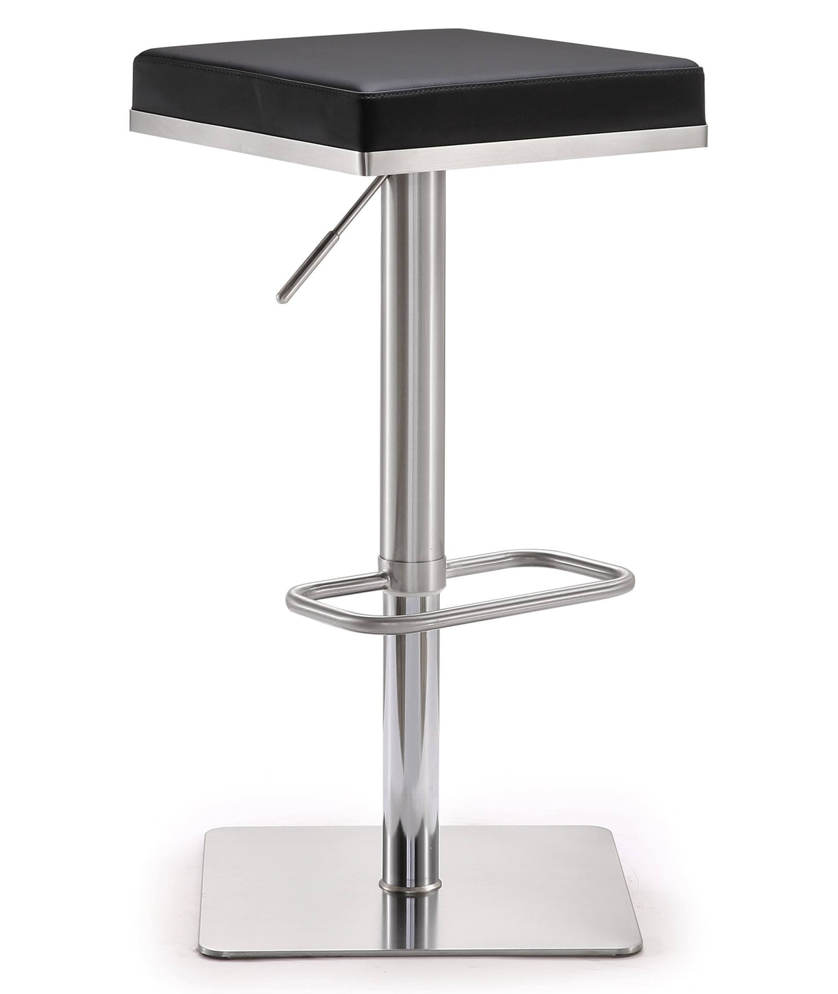 Black Stainless Steel Adjustable Barstool F374