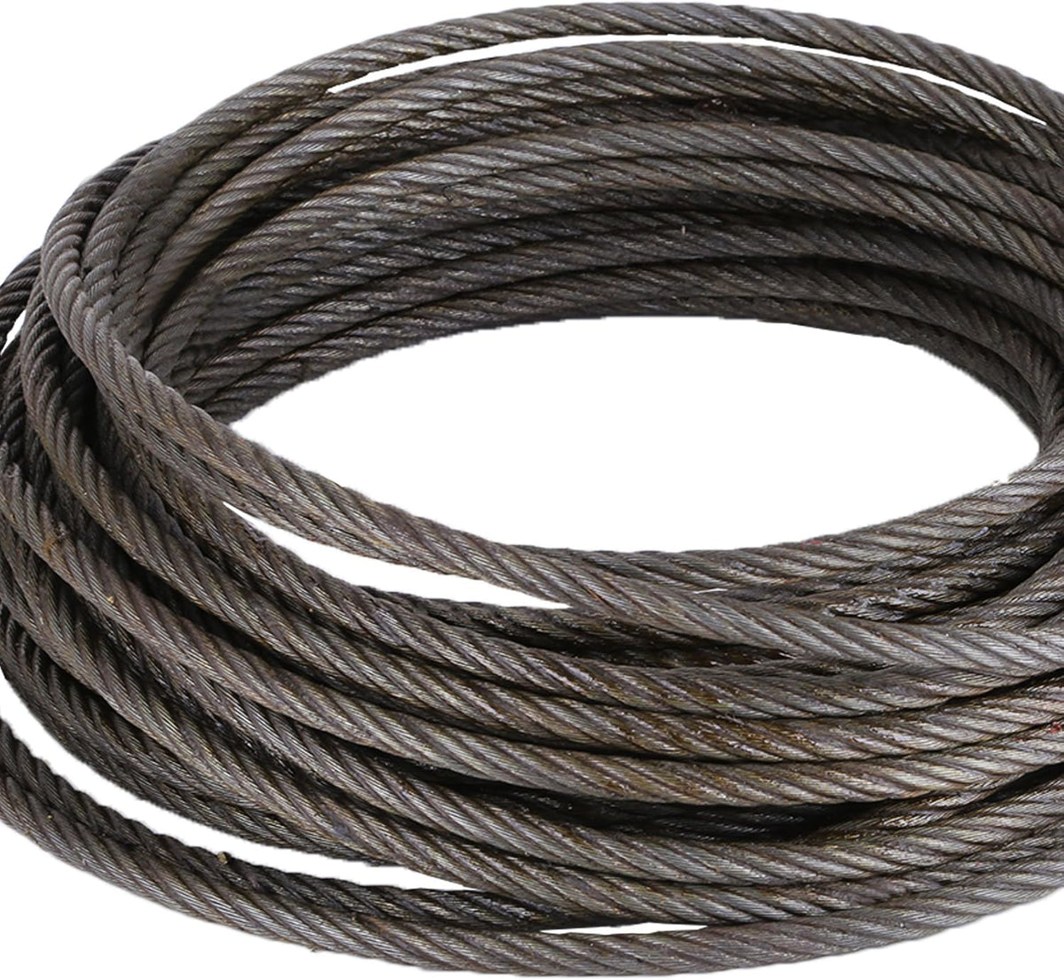 3/8" x 50' Wire Rope Winch Cable with Swivel Hook, Pack of 2 Y566