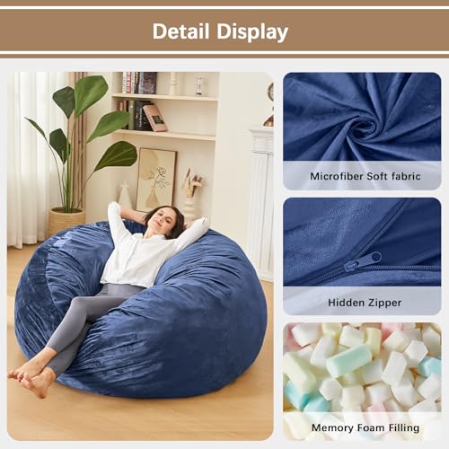 3 Feet Grey Micro Fiber Bean Bag Chair B144