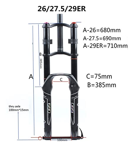 26 27.5 29 Inch Air Double Shoulder Front Fork Z14098