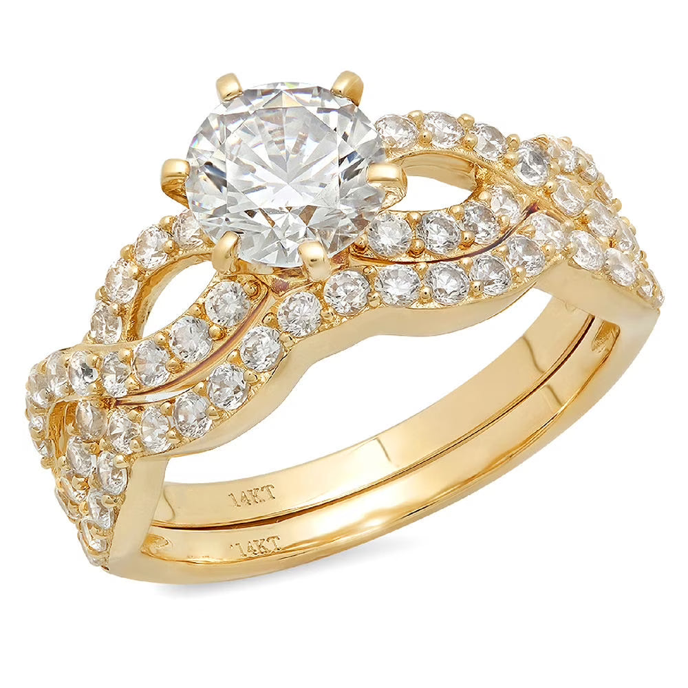 1.52 ct Natural Diamond 18K Yellow Gold Engagement Ring A698216