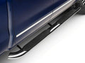 4-Inch Oval Bent End Side Step Bars; Rocker Mount; Stainless Steel O51156