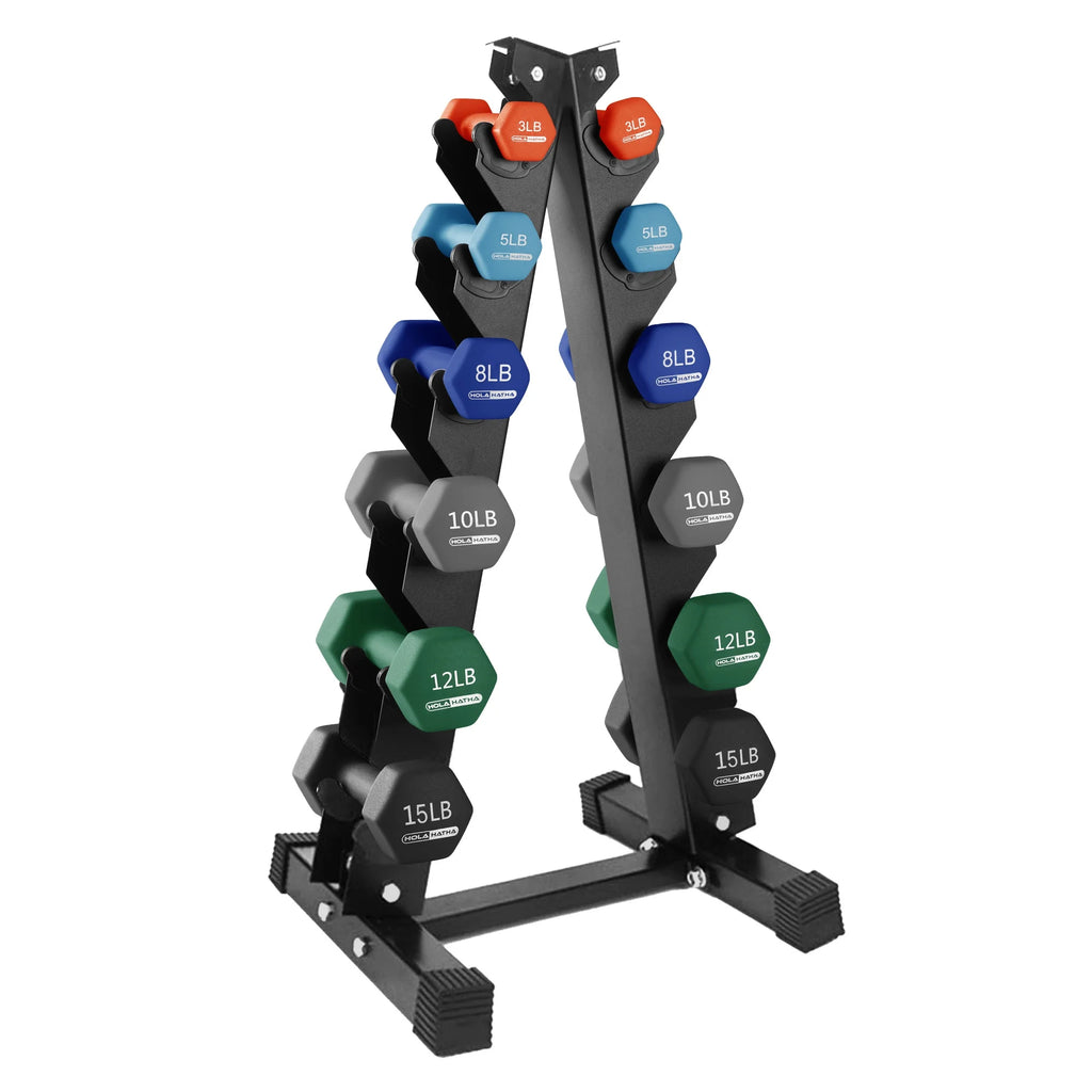 Neoprene Dumbbell Weight Set with Rack B557