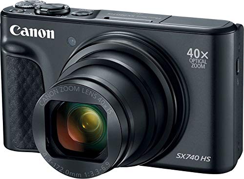 Black PowerShot SX740 Camera with 40x Optical Zoom and 20.3 Megapixel CMOS Sensor A908653