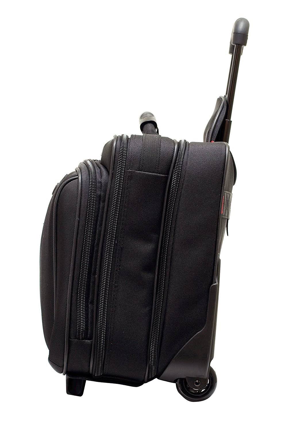 Black Nylon Rolling Case for 17-inch Notebooks L6547