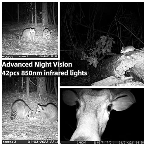 2 Pack Trail Cameras with Night Vision Motion Activated Waterproof 30MP Hunting Game Camera 1080P HD Trail Cam with SD Card S8567