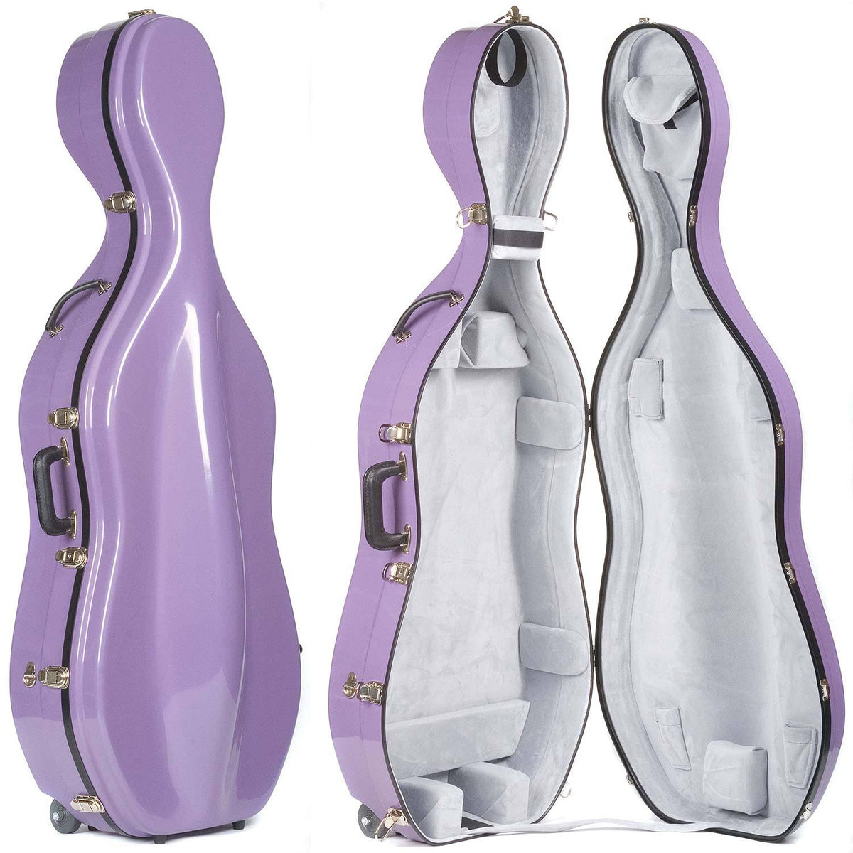 Purple Fiberglass 4/4 Cello Case C450