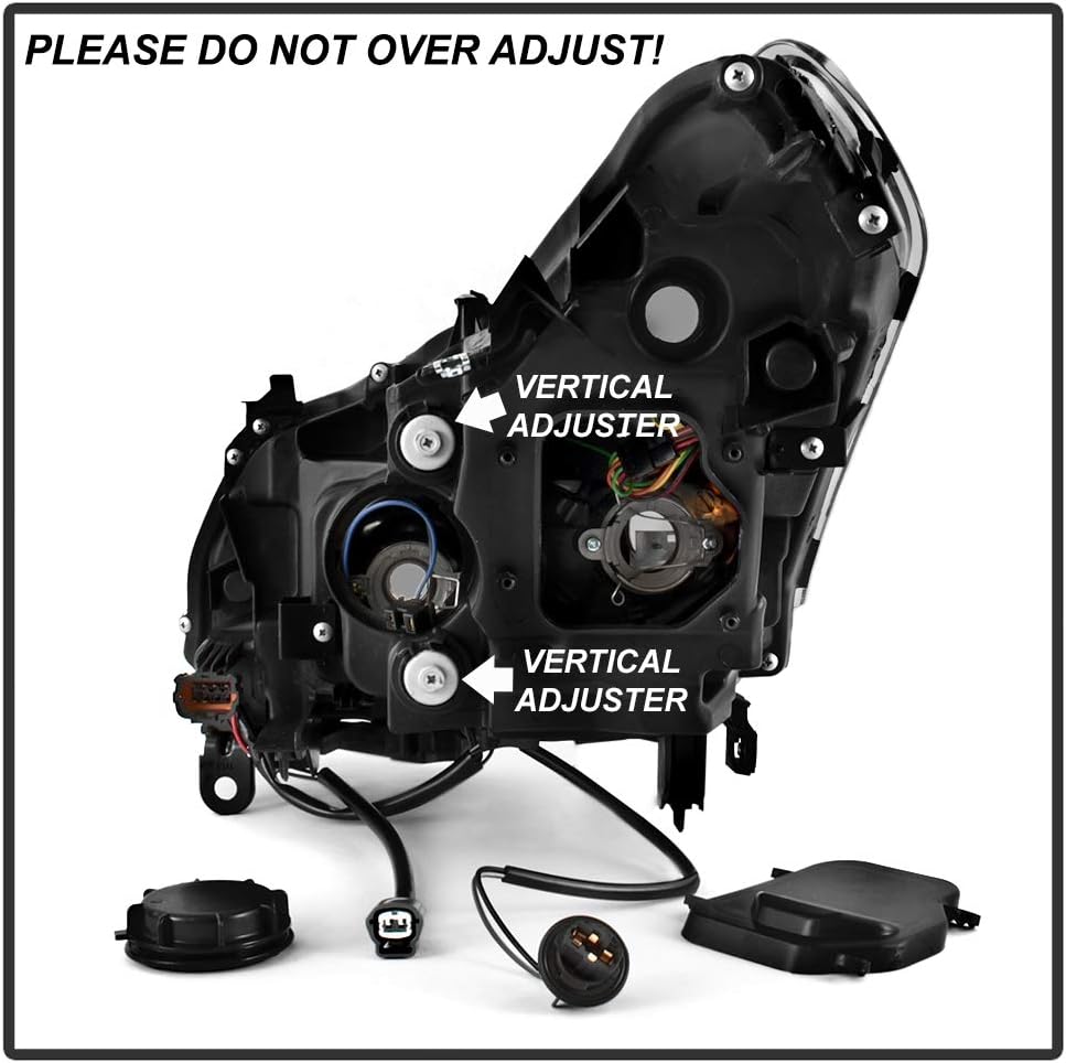 Black Smoke LED Tube Sequential Signal DRL Headlights G78356