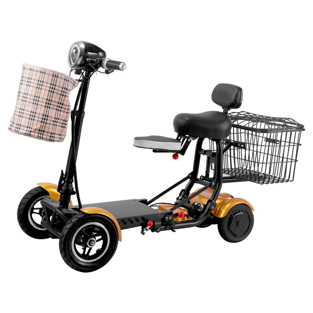 Blue 4 Wheel Foldable Electric Mobility Scooter Y849038