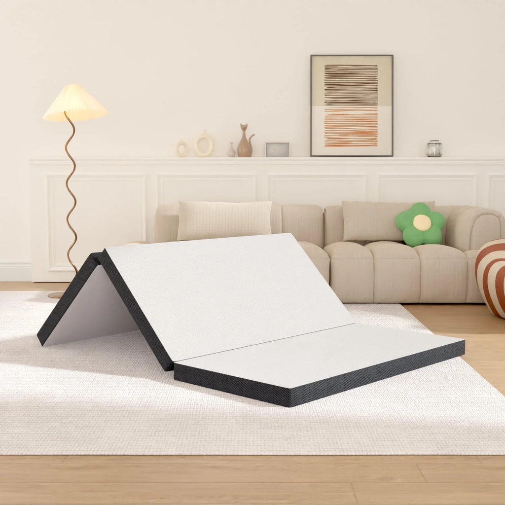 3 Inch Single Foldable Floor Mattress with Washable Cover N99396