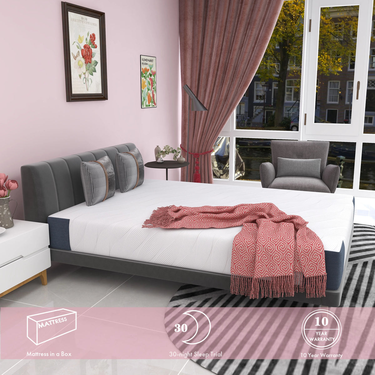King Size Hybrid Memory Foam Mattress N85291