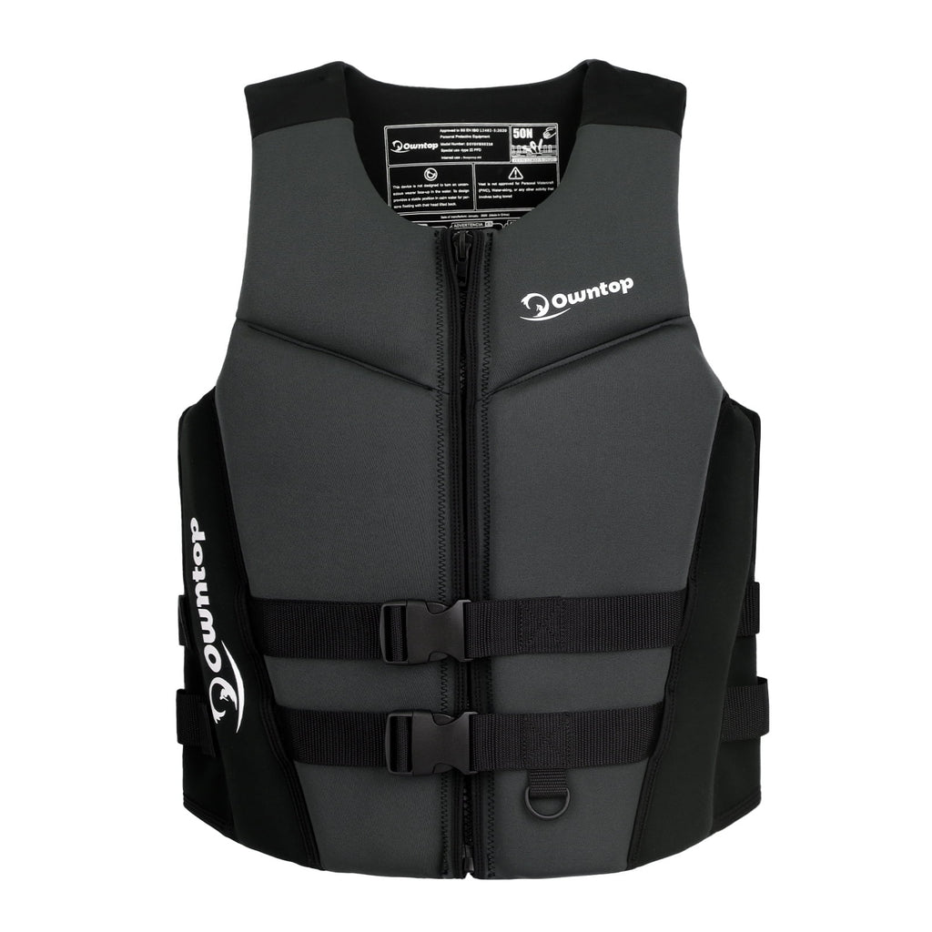 Black Adult Life Jacket Swim Vest X627