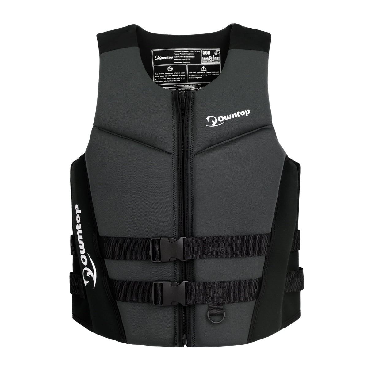 Black Adult Life Jacket Swim Vest X627