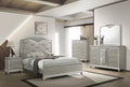Queen Size Panel Bed Dresser Mirror Nightstand Chest Wooden Bedroom Furniture Set I156
