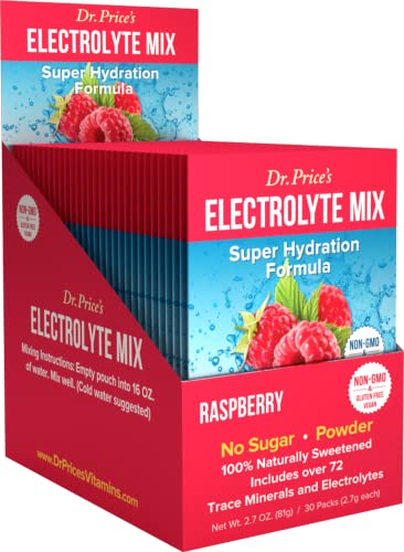 Electrolytes Powder Packets No Sugar 30 Packets Raspberry L400