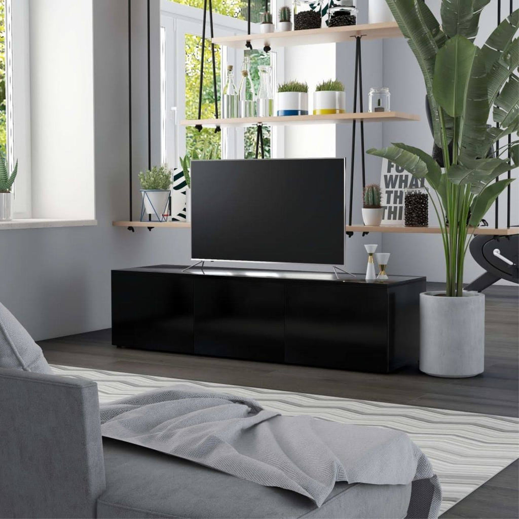 TV Cabinet Black Chipboard J839938