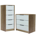 3 Drawer and 5 Drawer Dresser Set Y31592