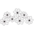 Black Metal Wire Floral Wall Decor Y46624