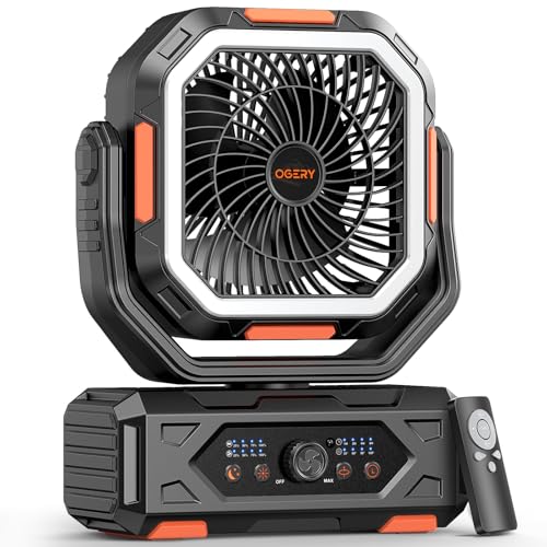 Portable Rechargeable Camping Fan with 20000mAh Battery T8727