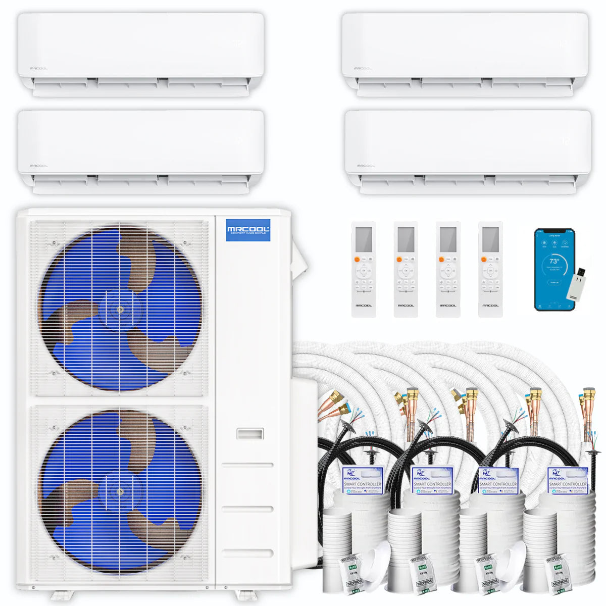 45,000 BTU 4 Zone Ductless Air Conditioner and Heat Pump X700748